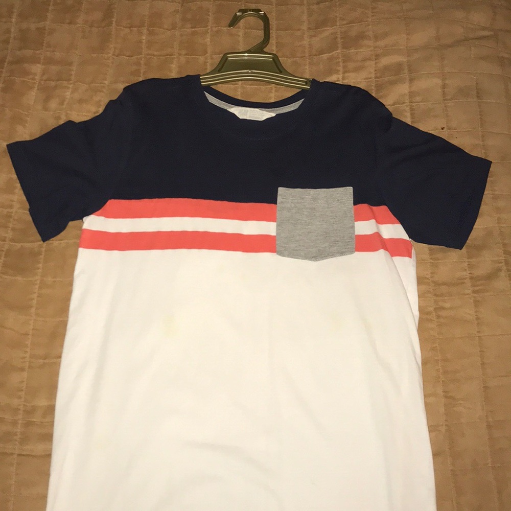 Blue, Pink, White Tee